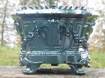 Pflanzgefäß Jugendstil - 55 cm - Aluminium - Dunkelgrün - Klassisch