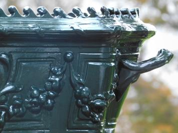 Pflanzgefäß Jugendstil - 55 cm - Aluminium - Dunkelgrün - Klassisch