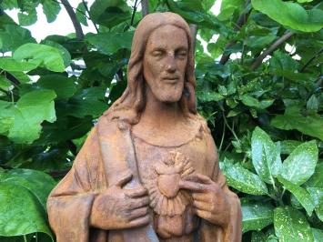 Jezus heilig hart beeld, steen, kleur oxide