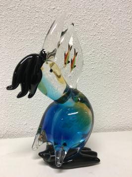Schöner glasgeblasener Pelikan