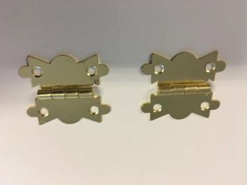 Dekorativer Satz Metallscharniere - Messing poliert