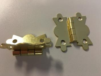 Dekorativer Satz Metallscharniere - Messing poliert