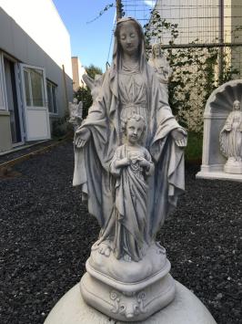 Maria mit dem Kind, Stein, Statue