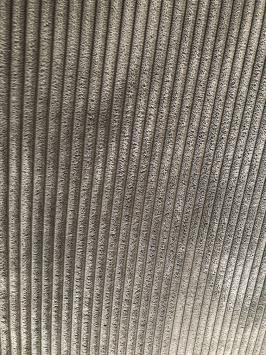 Großes neues U-Lounge-Ecksofa aus geripptem Stoff, U-Modell, taupe, schwarz und grau