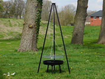 Feuerschale groß, stehend, dreibeinig, Grill, Gartenkamin