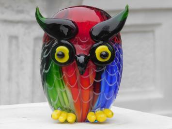 Glasdekor Bild einer Eule, Tierbild