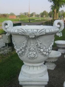 Blumentopf Stein, Gartendeko aus Stein, groß