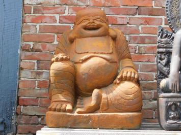 Buddha-Statue, massiver Stein Oxid, schöne große Statue