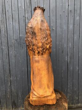 Moeder Maria / Mother Mary met jezus, groot gietijzeren beeld