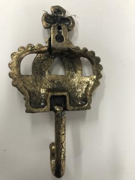 Haken mit Krone, 'Königshaken, Messing