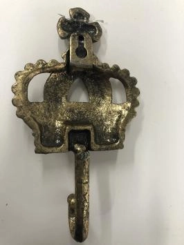 Haken mit Krone, 'Königshaken, Messing