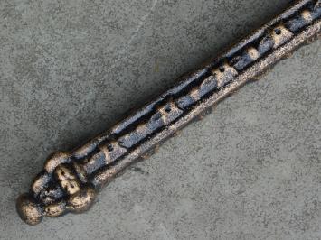 Middeleeuwse strijdbijl, bijl gietijzer, historische decoratie, 62 cm