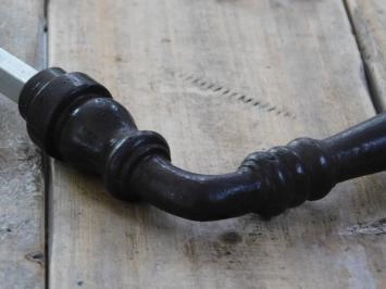 Deurklink, boeren deurklink voor antieke deuren, kleur bruin met doorn