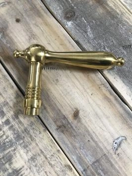 Türgriff aus poliertem Messing, Tür, inklusive Dorn 8 x 8 mm