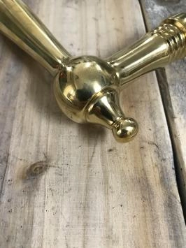 Türgriff aus poliertem Messing, Tür, inklusive Dorn 8 x 8 mm