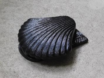 Deurklopper schelp, zwart, gietijzer