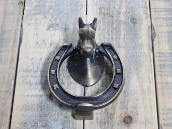 Deurklopper paardenhoofd, brass messing