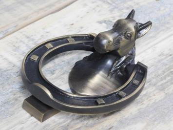 Deurklopper paardenhoofd, brass messing