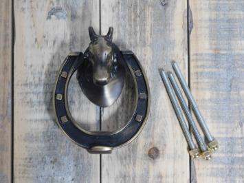 Deurklopper paardenhoofd, brass messing