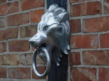 Türklopfer Löwe - Aluminium - silberfarbig