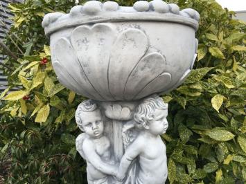 Besonderer Blumentopf / Gartenvase, voller Stein, Engel, schwer