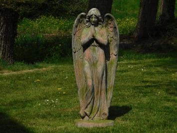 Große Gartenengelstatue, großer Engel, Polystone Statue
