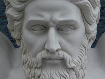Atlasstatue mit Globus, mythologische Kunst, voller Marmor mit Nickel