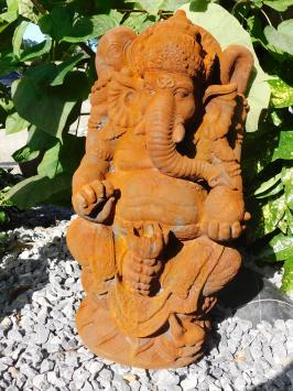 Statue Ganesha 1 Oxid, ein Hindu-Gott, voller Oxidstein Statue