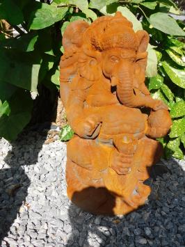 Statue Ganesha 1 Oxid, ein Hindu-Gott, voller Oxidstein Statue