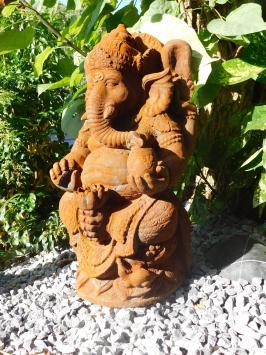 Statue Ganesha 1 Oxid, ein Hindu-Gott, voller Oxidstein Statue