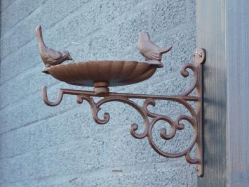 Vogelhäuschen - Vogeltränke für die Wand, Gusseisen