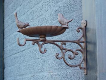Vogelhäuschen - Vogeltränke für die Wand, Gusseisen