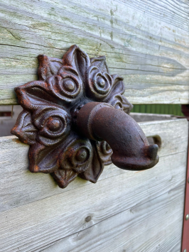 Wasserspeier für Gartenbrunnen, Rosette - Gusseisen
