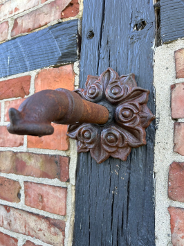 Wasserspeier für Gartenbrunnen, Rosette - Gusseisen