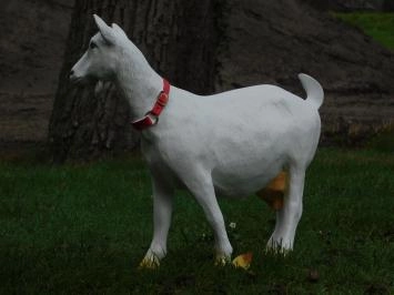 Gartenstatue Ziege, Tierstatue aus Kunststoff, Gartendeko