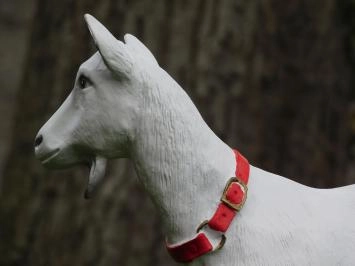 Gartenstatue Ziege, Tierstatue aus Kunststoff, Gartendeko