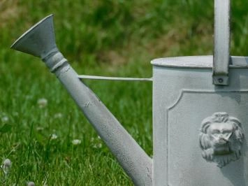 Gartengießkanne mit Löwenkopf – gealtertes Metall – 4,5 l