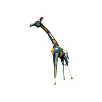 Giraffe uit Zimbabwe - ijzer 1.6 meter
