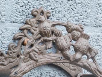 Vögel – Schlauchhalter aus Gusseisen – antikbraun