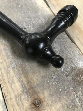 Deurknop, klink, ijzer Blackline, zwart