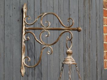 Blumenkorb aus Eisen - Wandaufhänger - robust - Wanddekoration