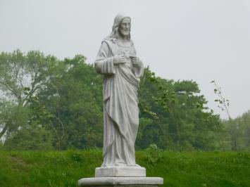 Jesusstatue über 1 Meter, Stein, große Gartenstatue Jesus
