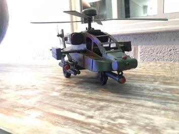 Metalen schaalmodel - Apache helikopter - gevechtshelikopter
