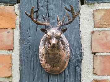 Türklopfer Hirsch, antikes Eisen, Farbe Kupfer