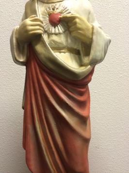Jesus Statue, Vollstein, original Kirchenstatue in Farbe