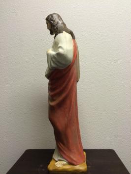 Jesus Statue, Vollstein, original Kirchenstatue in Farbe