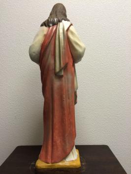 Jesus Statue, Vollstein, original Kirchenstatue in Farbe