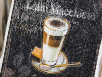 Set van 4 onderzetters Old Dutch - 'Latte Macchiato'