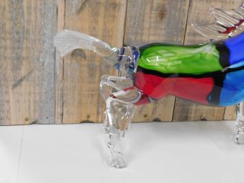 Glasgeblasenes Pferd im Muranostil, farbenfroh