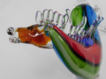 Glasgeblasenes Pferd im Muranostil, farbenfroh